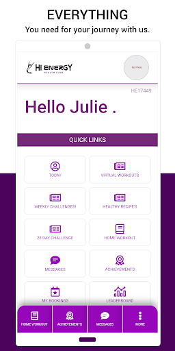 Android application Hi Energy screenshort