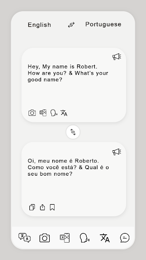 Android application Portuguese English Translate screenshort