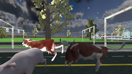 Angry Bull City Attack Game 3D