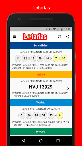 Totoloto, Euromilhu00f5es Lotarias 1.0.16 screenshots 1
