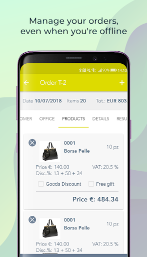 Order Sender Screen 2