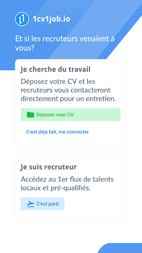 Android application 1cv1job.io screenshort
