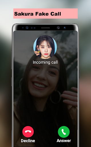 Android application Sakura Fake Call screenshort