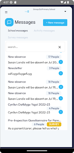 Android application GroupEd School screenshort