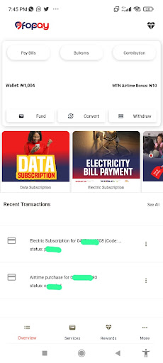 Android application Afopay: Utility Bills & Subs screenshort