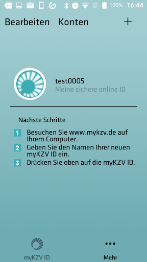 myKZV ID Screen 2