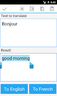 French English Translator Screenshot