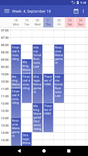 Wise Timetable Screen 3