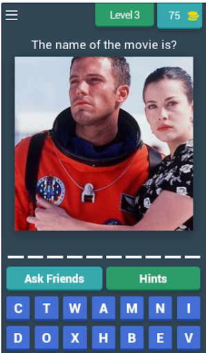 Android application Quiz: guess the 90s movies screenshort