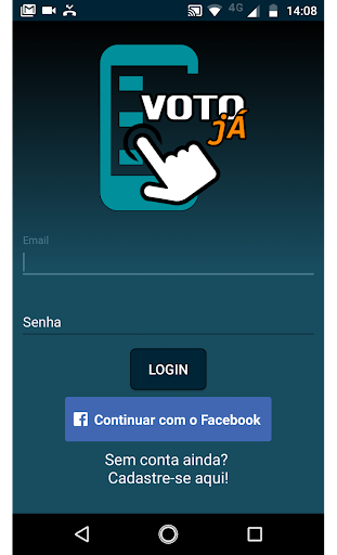 Android application Voto Já screenshort