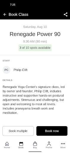 Renegade Yoga Center Screen 3