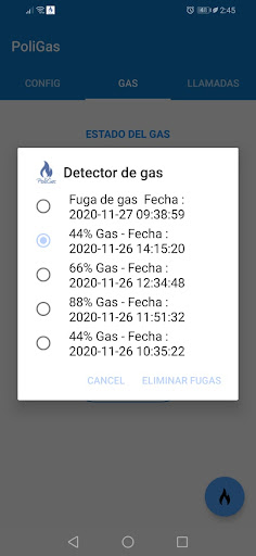 Android application Poligas screenshort