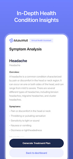 MakeWell - AI Health Assistant Screen 3