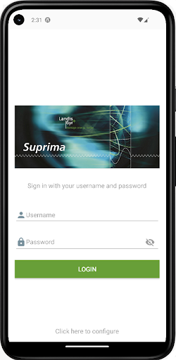 Android application Suprima Mobile App screenshort