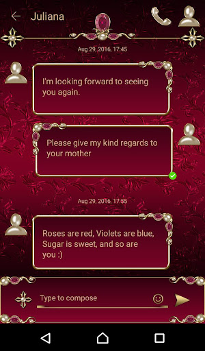Android application Virgin Mary Crimson Go SMS The screenshort
