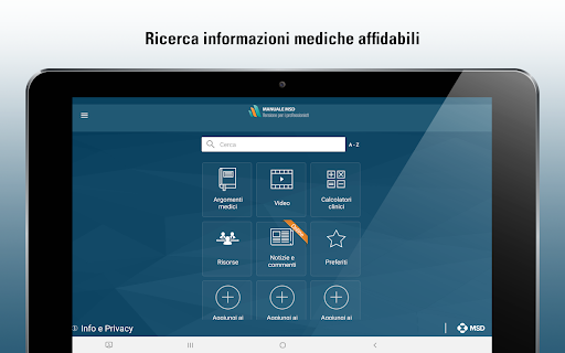 Screenshot of Manuale MSD Professionisti