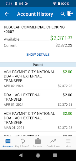 City National Bank of Florida Screen 2