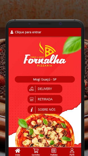 Android application Pizzaria Fornalha screenshort
