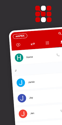 Android application mhPBX screenshort