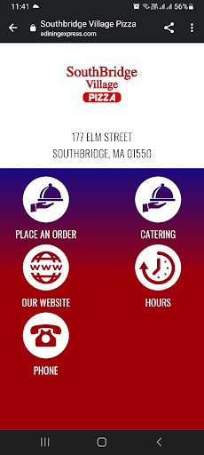 Android application Southbridge Village Pizza screenshort