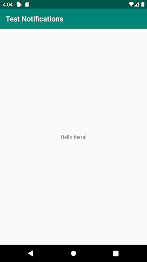 Android application Test Notifications screenshort