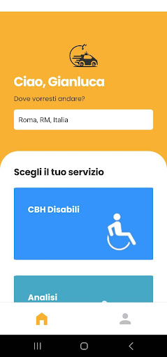 Android application Taxisoccorso screenshort