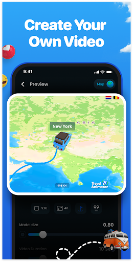 Screenshot of TravelAnimator・Journey Route
