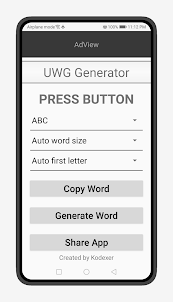 UWG Nick Word Name Generator