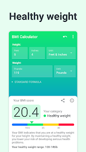 BMI 计算器 MOD APK（专业版解锁）2