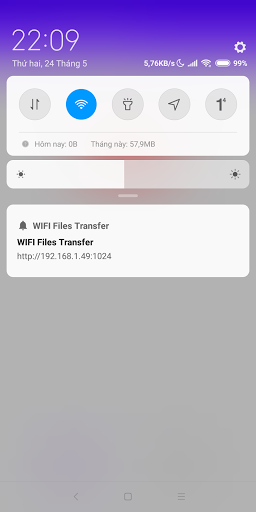 WIFI File Transfer Screen 3