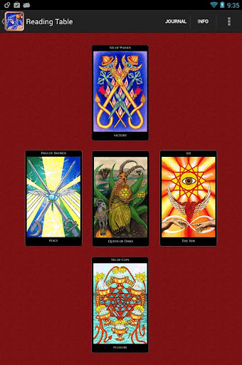 Screenshot of Rosetta Tarot