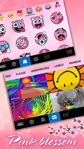 Pink Spring Flowers Keyboard T