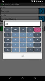 Custom Formulas Schermata