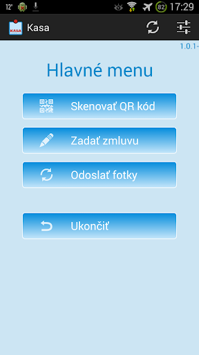 Android application Kasa Záložná screenshort