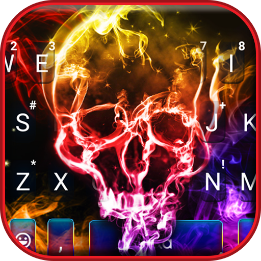 Colorful Smoke Skull Keyboard logo