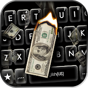 Burning Dollars Keyboard Background