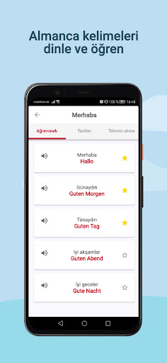 Android application Almanca Öğrenmek screenshort