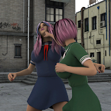 Schoolgirl Fighting HD icon