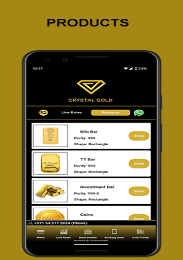CRYSTAL GOLD Screen 2