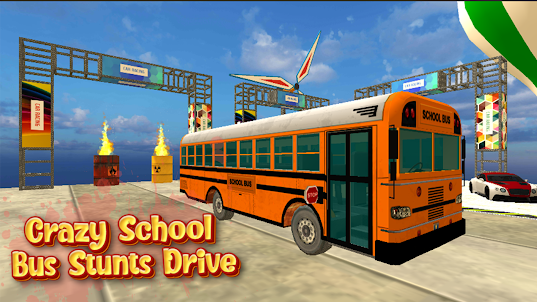 Crazy School Bus Stunts Drive