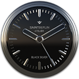 Black Silver Clock Widget icon