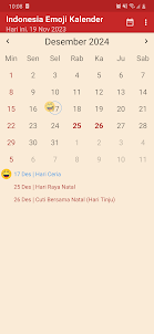 Indonesia Emoji Calendar