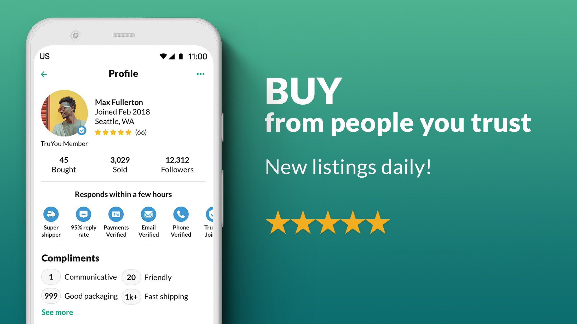 Android application OfferUp: Buy. Sell. Letgo. screenshort