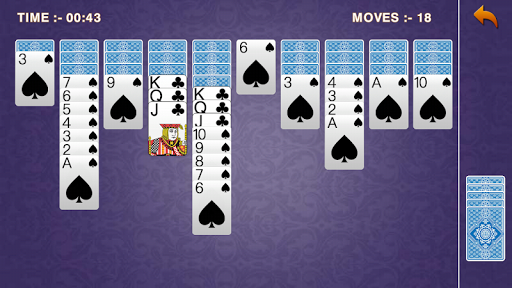 Android application Classic Spider Solitaire Game screenshort