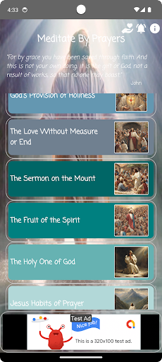 Android application Meditate By Prayer screenshort