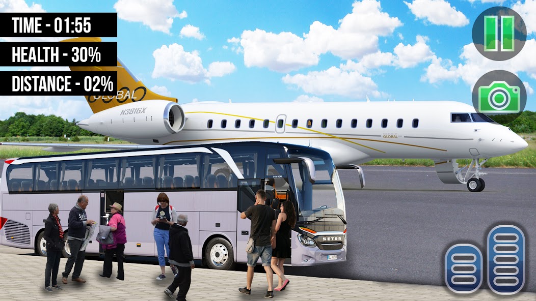 City Bus Simulator Airport 3D 1.5 APK + Mod (Unlimited money) untuk android