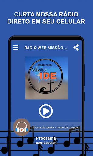 Android application Rádio Web MISSÃO IDE screenshort