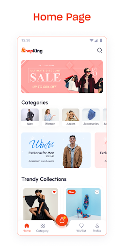 Android application ShopKing - Customer App screenshort
