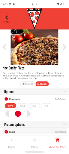 Screenshot of Schmizza