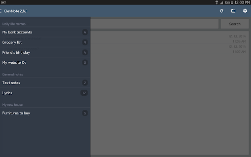 ClevNote - Notepad, Checklist Screenshot